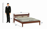 Revista Solid Sheesham Wood Bed Without Storage (Queen Size, Natural Finish)